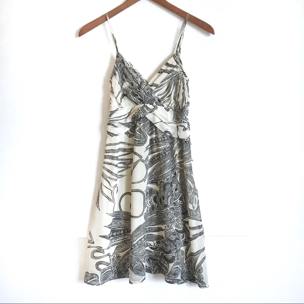 Theory Layna Silk Chiffon Printed Slip Dress Sz 0